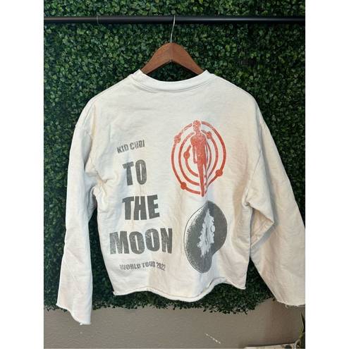 The Moon Authentic Kid Cudi To  Tour NASA Crewneck Sweatshirt Cropped Medium