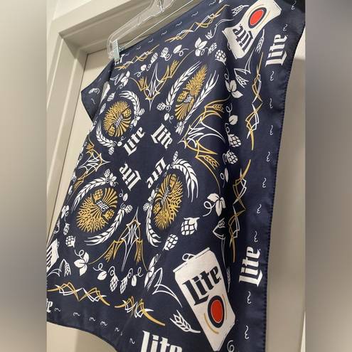 Miller Lite Beer Navy Blue Bandana Scarf Handkerchief