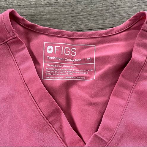 FIGS  Technical Womens Pink Scrub Top Size XS