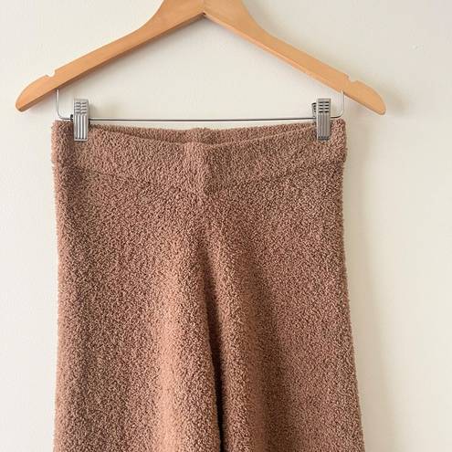 Stars Above Brown High Waisted Fuzzy Wide Leg Pants Size XS