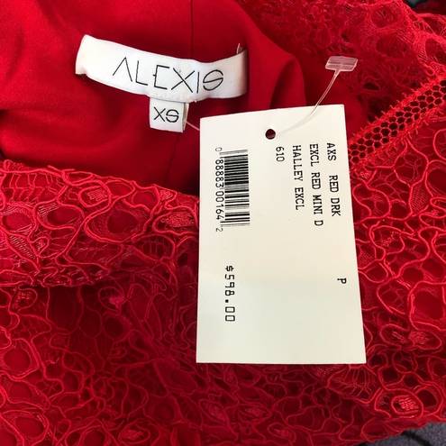 Alexis  NWT Red Lace V Neck Halley Dress XS