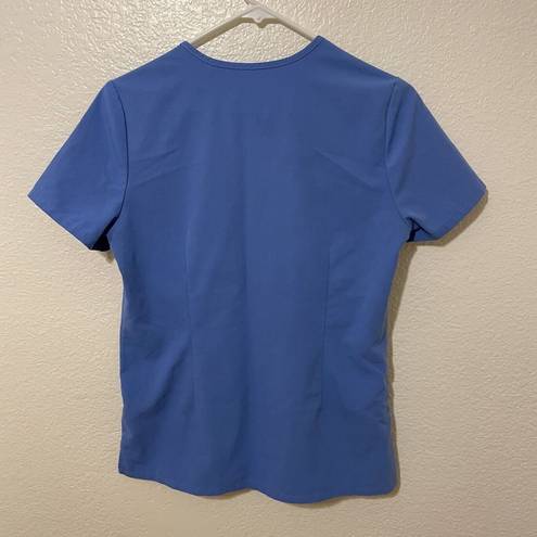 FIGS V Neck Short Sleeve Scrub Top Blue Size XS