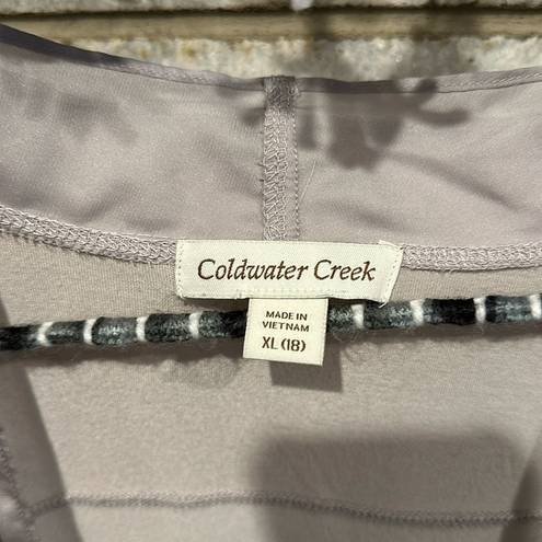 Coldwater Creek open front neutral cardigan 100% rayon XL