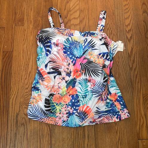 Raisin's  CURVE Protea Underwire Tankini Top Swimsuit Plus Size 24W NWT