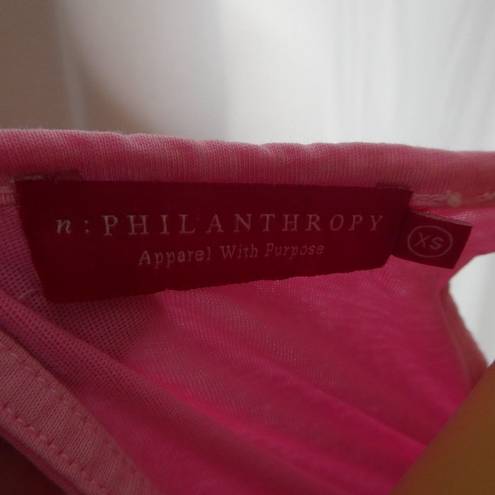 N: Philanthropy Pink Powder Romper Keyhole Shorts Tie Waist