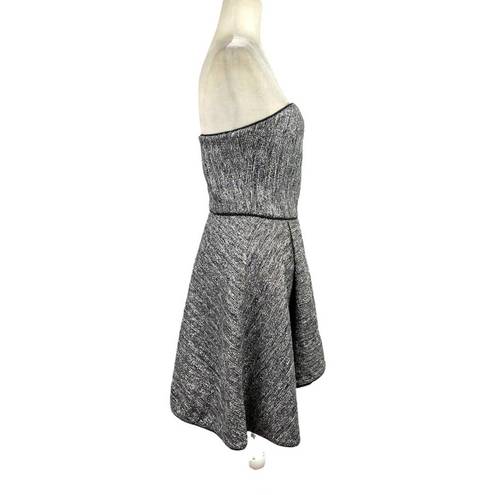 Hunter Bell  Womens Size 4 Grace Dress Strapless Cocktail Gray Silver Mini Gown