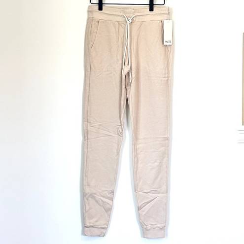 Mate the Label NWT  Cream Organic Terry Classic Jogger - XS