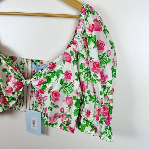 Hill House NWT  The Isabella Top in Pink Roses