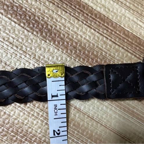 Gap  Brown Leather Braided Belt Size Small