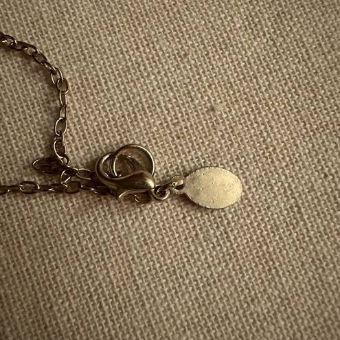 American Eagle Vintage  Long chain with silver feather, crystal moon, and horn