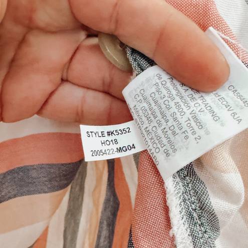 Madewell Blue And Pink Striped Pajama Shirt