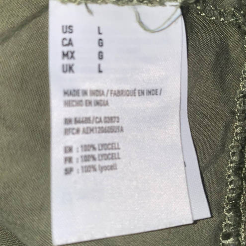 American Eagle  Outfitters Tencel Bomber Jacket in Olive Green Size Large