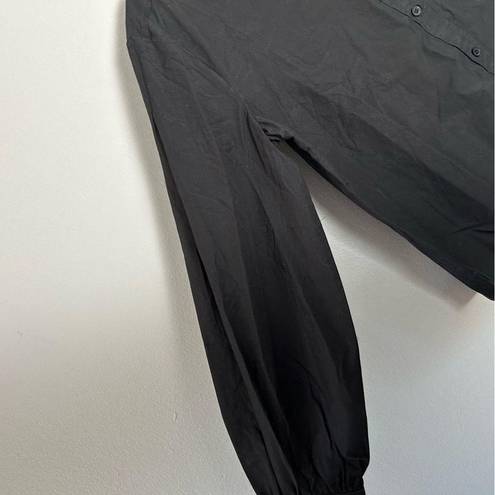 Everlane NWT  Black Organic Cotton Girlfriend Button Up Long Sleeve Shirt Size 4