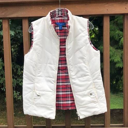 Karen Scott  Sport Reversible plaid vest.  Size S.