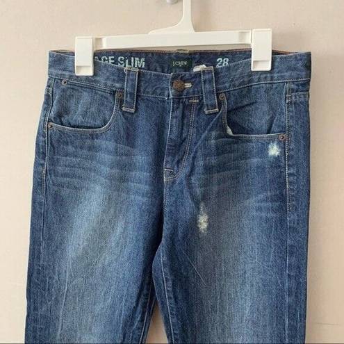 J.Crew  Mid Rise Vintage Slim Distressed Jeans 2009 Y2K Womens Size 28