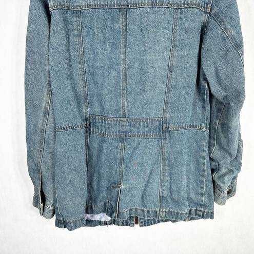 Carolina Blues  Sz Small Denim Jacket Blue Jean Lined Pockets Heavy Button Up 247