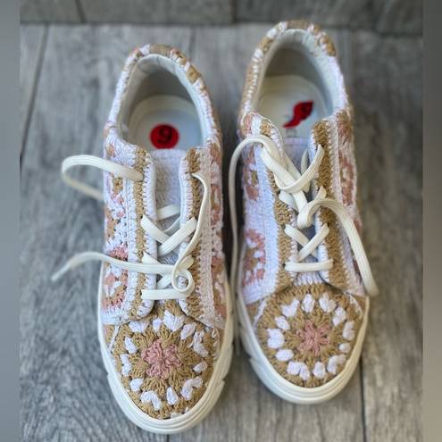 Free People  crochet sneakers size 9