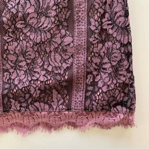 Isaac Mizrahi  Live! Purple and Black Paneled Lace Skort Skirt