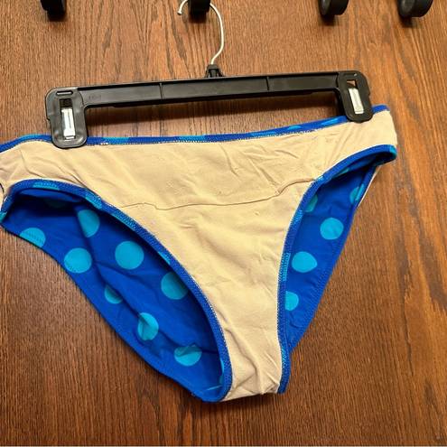 Delia's Polka dot royal blue and turquoise bikini bottoms size large Delia’s