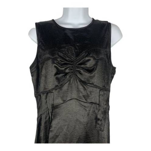 Walter Baker  Women's Shimmery Black Midi Crew Neck Sleeveless Dress Size 4