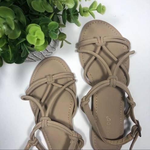 Bamboo  Strappy Slingback Tan Sandal | 6 (36.5)