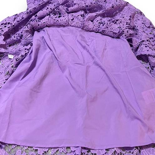 Donna Morgan Anthropologie  Renata Purple Lace Dress Sleeveless, Lined, Size US 8