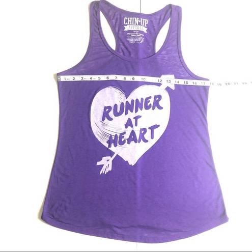 Chin Up Apparel CHIN UP Women's Purple Runner at Heart Racerback Tank Top