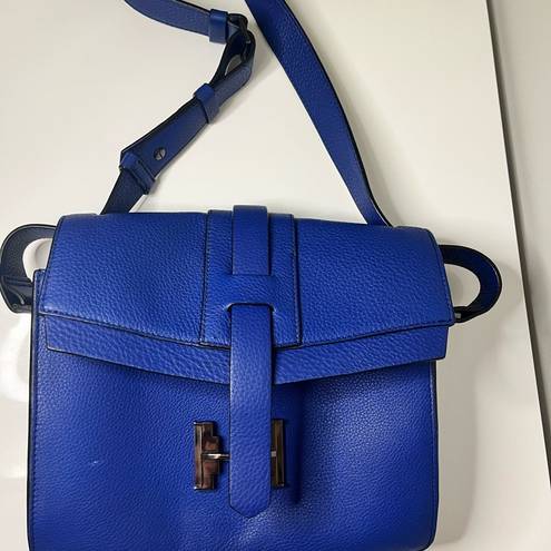 Halston Heritage structured satchel shoulder bag in blue