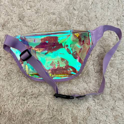 Urban Outfitters Light Purple Clear Holographic Fanny Pack