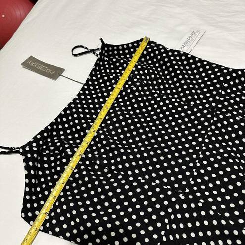 Krass&co Eva Mendes Dress NY &  Black White Polka Dot Lace Overlay Sz 8 $79