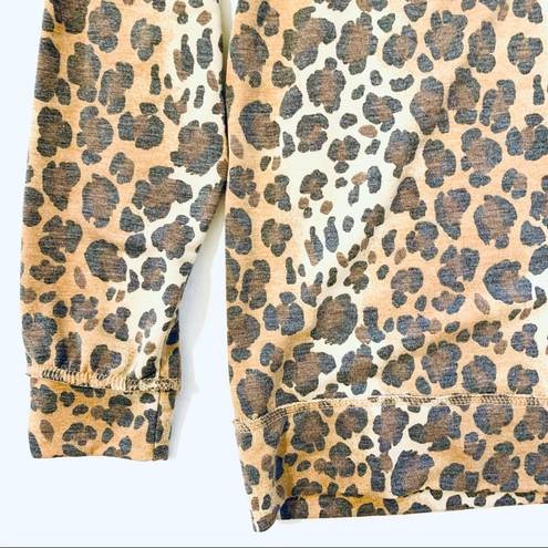 Caslon  Cozy Animal Print Leopard Sweatshirt M