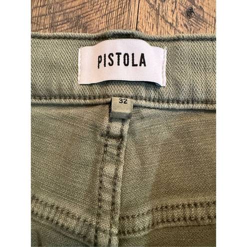 Pistola  cut off green denim jean shorts size 32