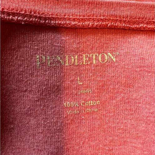 Pendleton  V-neck Cotton Tee T-shirt Size Large