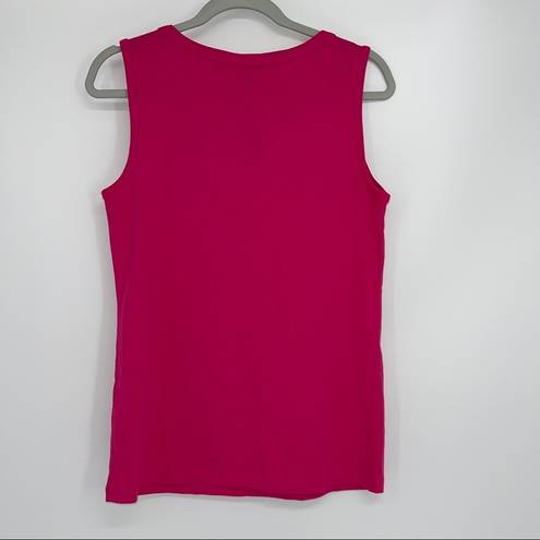 Karen Scott  PINK COTTON TANK TOP MEDIUM