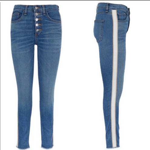 Veronica Beard  Debbie Skinny High Rise Stripe Jeans in Beacon Size 25 NWT