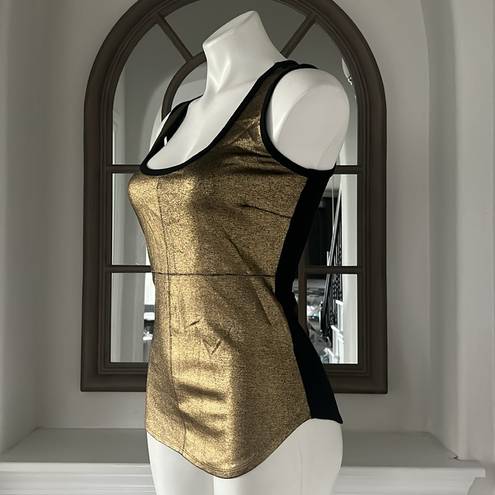 Karen Kane NEW  Women’s Shell Metallic Front Tank Top, Size S Gold Copper Size S