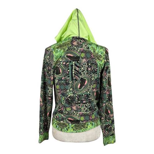 Maaji  Coastal Hills Yoga Athletic Green Zip Up Hoodie Lightweight Jacket Small