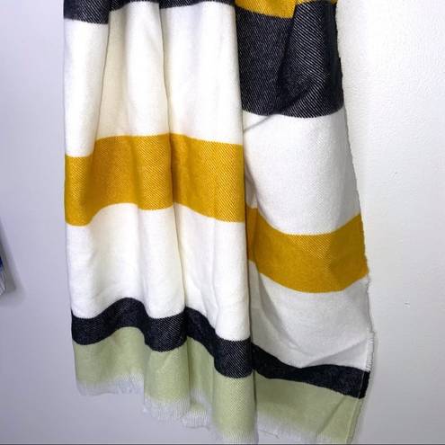 BP NWT  Large Stripe Blanket Wrap Scarf Stripes Oblong 34” X 78”