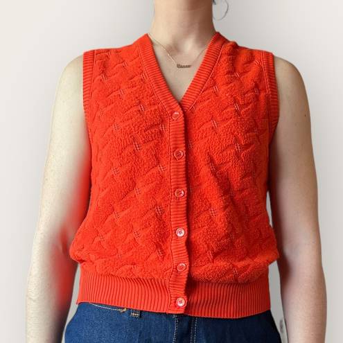 Givenchy 1970s  Orange Sweater Vest Size S