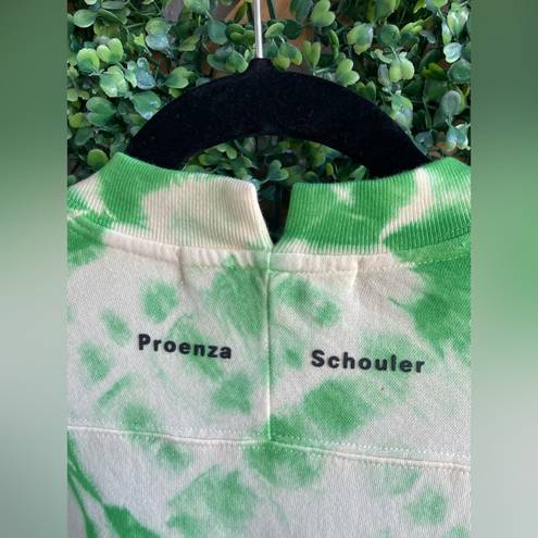 Proenza Schouler  White Label Women’s Green/Yellow Tie/Dyed Long Sleeve Crewneck