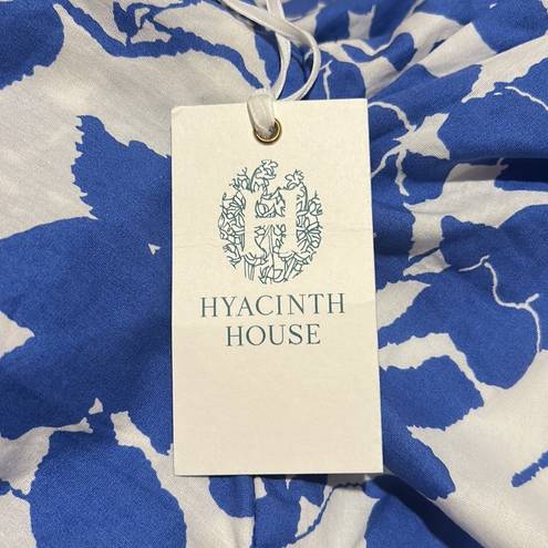 Tuckernuck  Hyacinth House Blue Floral Fiori Puff Sleeve Blouse NWT Size XS
