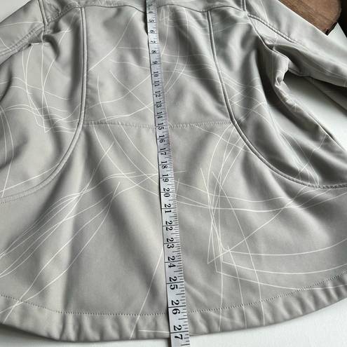 Lole  | Fleece Lined Water Repellent Jacket Light Gray Swirl Pattern Full Zip XL