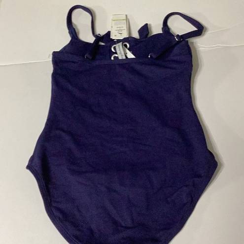 Tommy Bahama New.  navy lace front swimsuit.