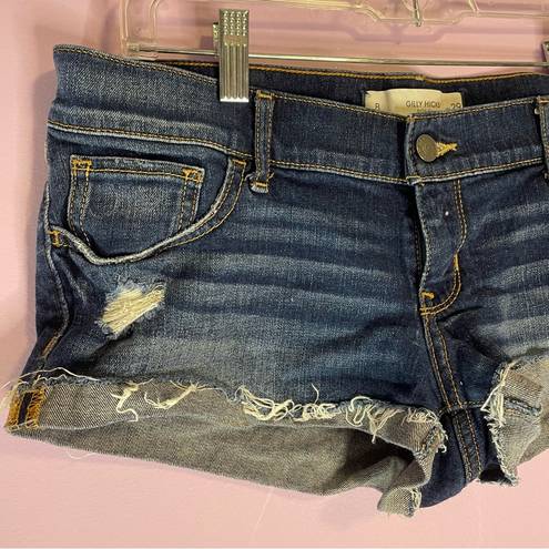 Gilly Hicks  Sydney Low Rise Jean Booty Shorts Cutoff Medium Wash Denim Size 29