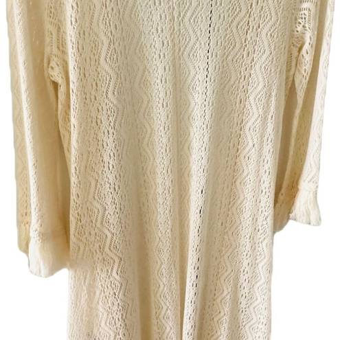 Hollister  Ivory Lace Duster Cardigan Sweater S Women's Lightweight