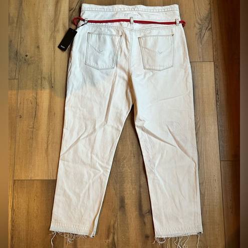 Hudson Jeans Hudson Denim Jean 32 Womens Jessi Boyfriend White Light Wash High Waist Boho NWT