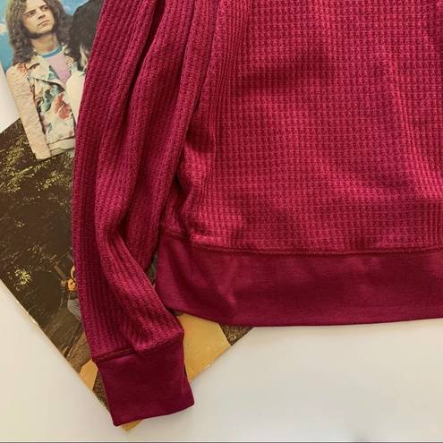 Treasure & Bond | Magenta Waffle Knit Thermal Shirt Medium