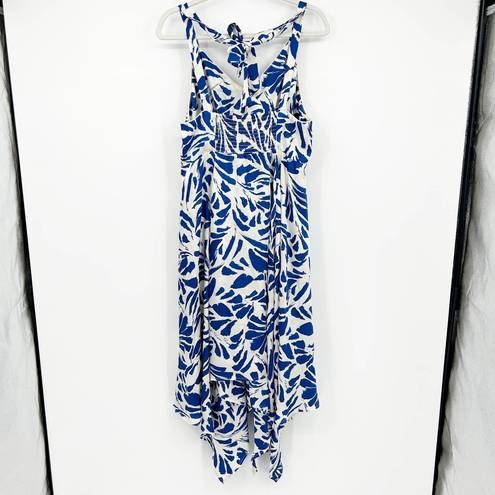 Alexis  For Target Womens Botanical Tie Strap Asymmetrical Hem Midi Dress Size L