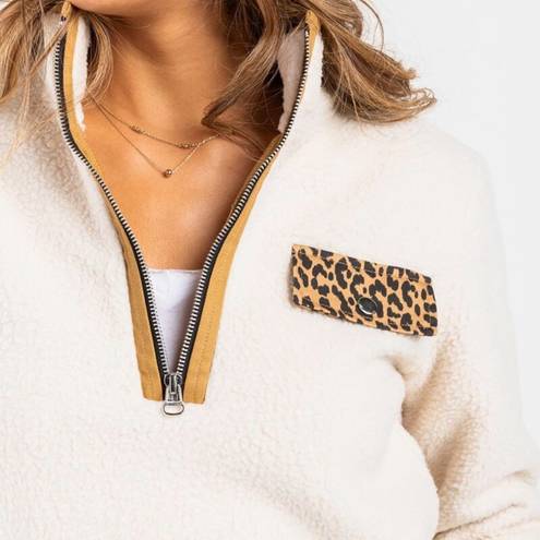 The Row NWT-A White Animal Print Accent Sweater Small