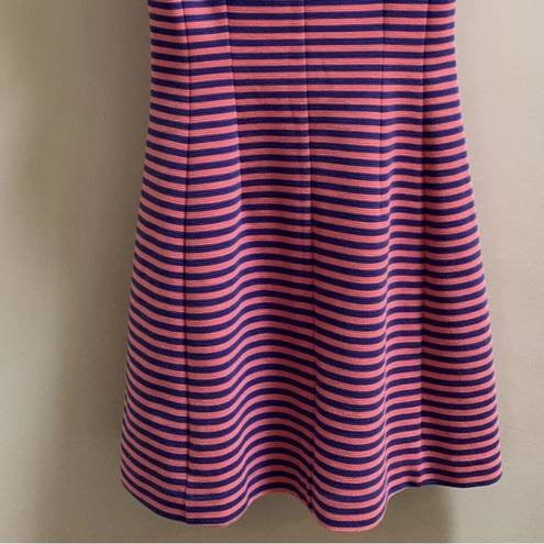 Lilly Pulitzer  Briella Ottoman Stripe Dress Pink Blue XS Lined RARE HTF GORGEOUS